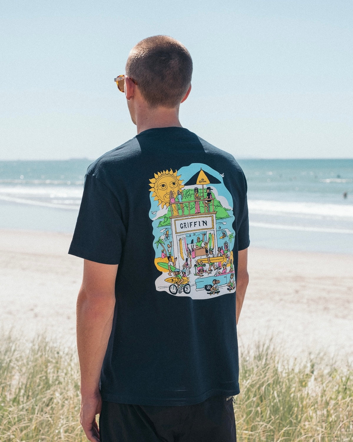 Corona x Griffin Tee | Navy